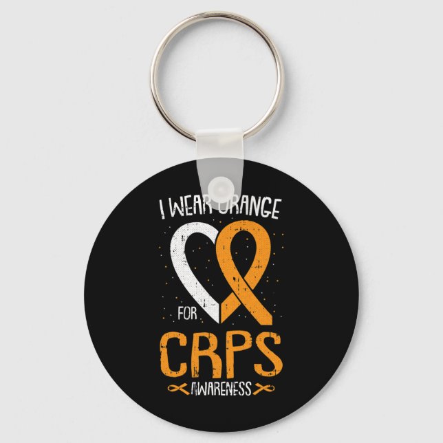 I Bära Orange CRPS Awareness Complex Regional Pain Nyckelring (Framsida)