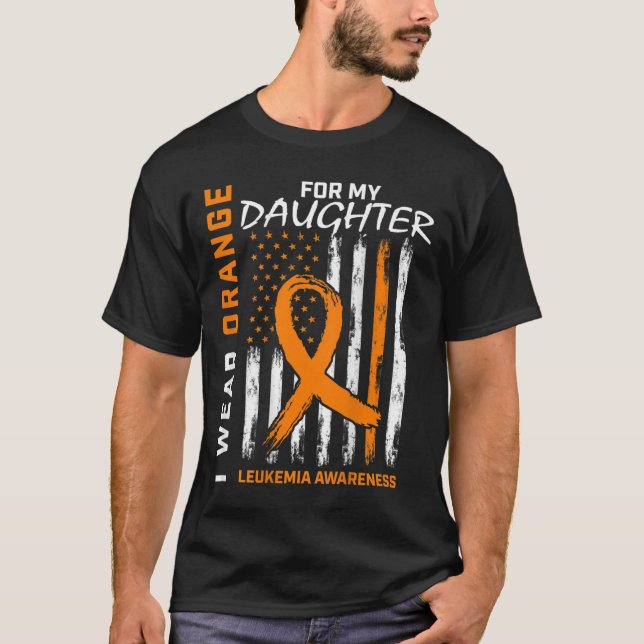 I Bära Orange för doktor Leukemi Awareness Amer T Shirt (Framsida)