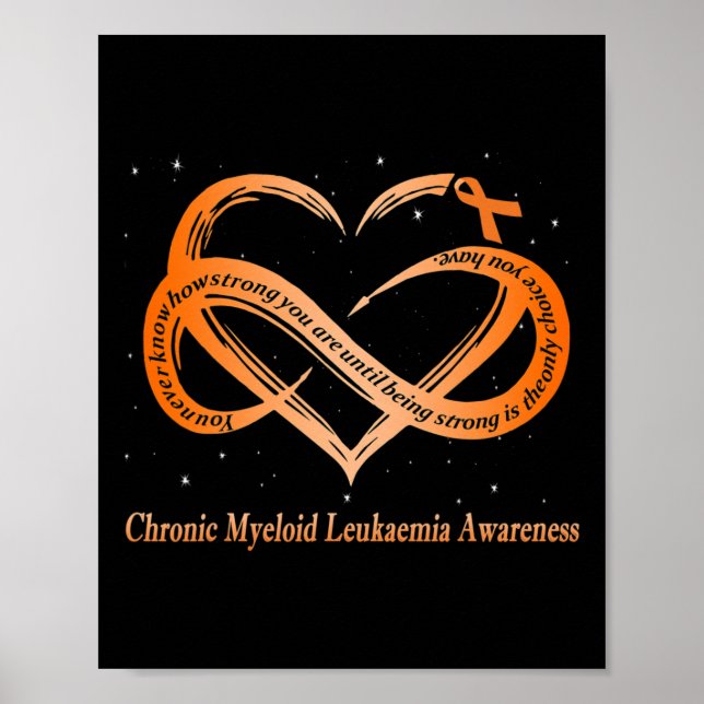 I Bära Orange för kronisk myeloid leukemi Warrior Poster (Framsidan)