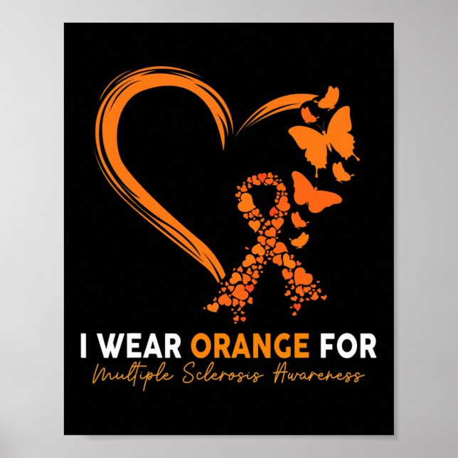 I Bära Orange for Många Sclerosis Awareness Poster (Framsidan)