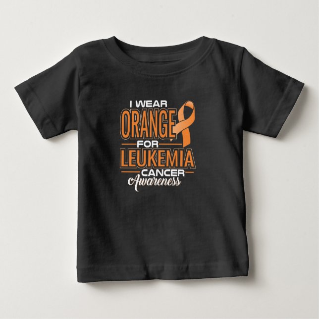 I Bära Orange för medvetenhet om leukemi cancer Tee (Framsida)
