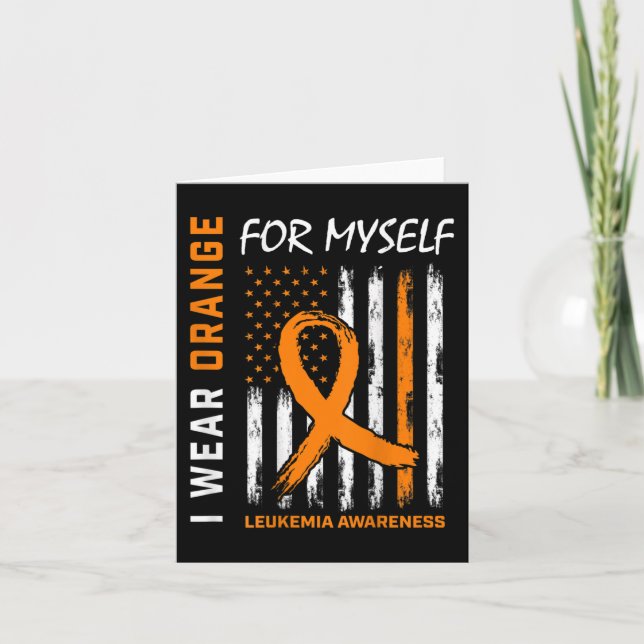 I Bära Orange för mig Leukemi Awareness Americ Kort (Framsida)