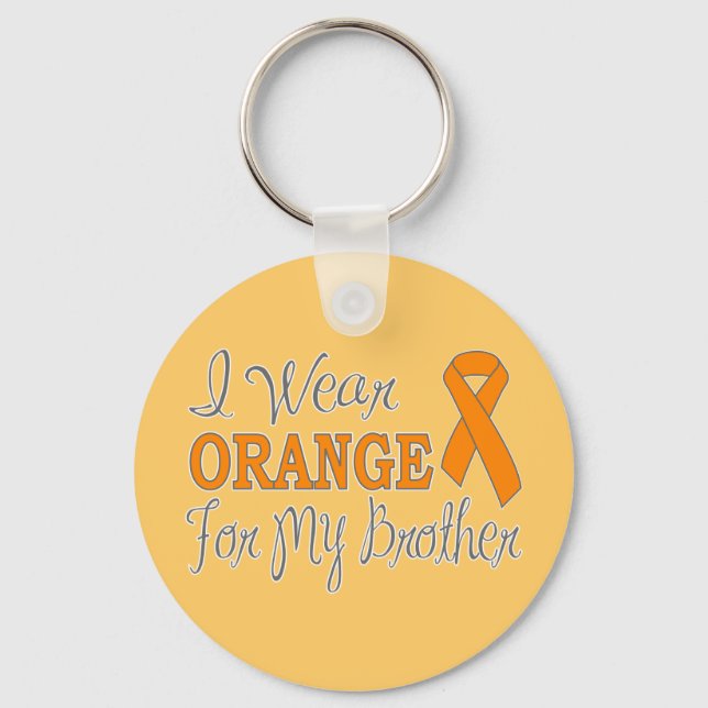 I Bära Orange för min broder (Orange Ribbon) Nyckelring (Framsida)