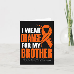 I Bära Orange för min broder RSD Crps Awareness Fe Kort