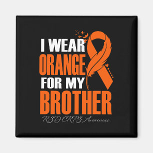 I Bära Orange för min broder RSD Crps Awareness Fe Magnet