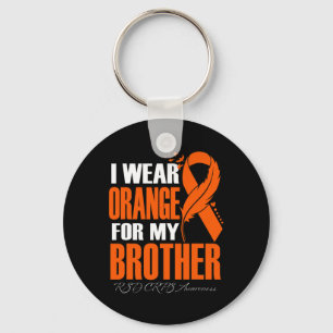 I Bära Orange för min broder RSD Crps Awareness Fe Nyckelring