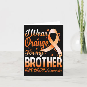 I Bära Orange för min broder RSD Crps Awareness Ri Kort