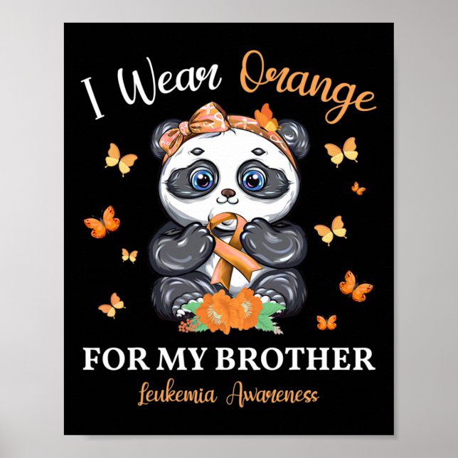 I Bära Orange för min broderläkemi-medvetenhet Pa Poster (Framsidan)