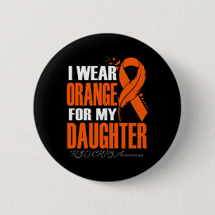 I Bära Orange för min dotter RSD Crps Awareness F Knapp