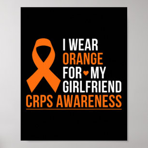 I Bära Orange för min flickvän RSD Crps Awareness Poster