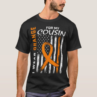 I Bära Orange för min kusin Leukemia Awareness Fla T Shirt
