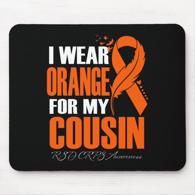 I Bära Orange för min kusin RSD Crps Awareness Fea Musmatta (Framsidan)