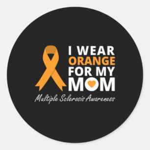 I Bära Orange för min Mamma: "Awareness Ribbon War Runt Klistermärke