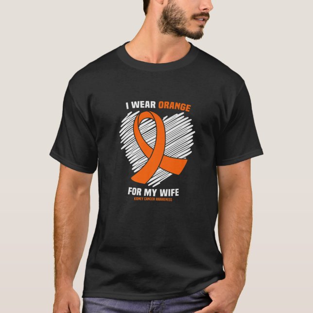 I Bära Orange för min medvetenhet om bröstcancer h T Shirt (Framsida)
