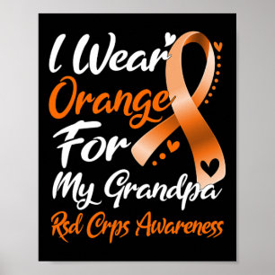 I Bära Orange för min morfar RSD-sprickor Poster