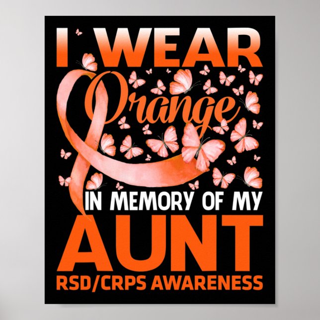 I Bära Orange för min Moster RSD Crps Awareness 1 Poster (Framsidan)