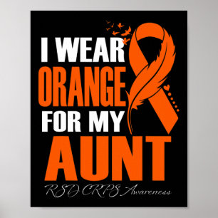 I Bära Orange för min Moster RSD Crps Awareness Fe Poster