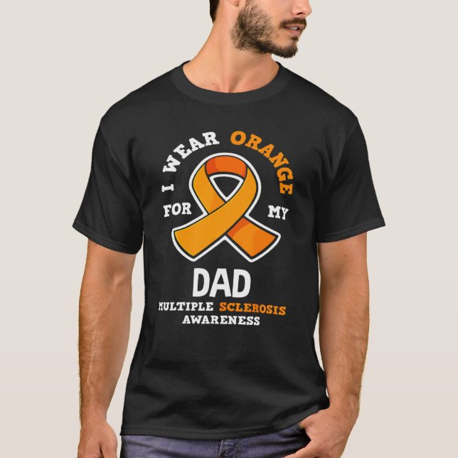 I Bära Orange för min Pappa, Många Scelrosis Awa T Shirt (Framsida)