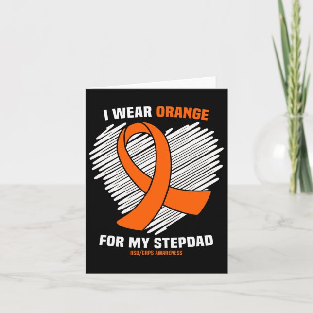 I Bära Orange för min Stepdad Rsdcrps-medvetenhet Kort (Framsida)