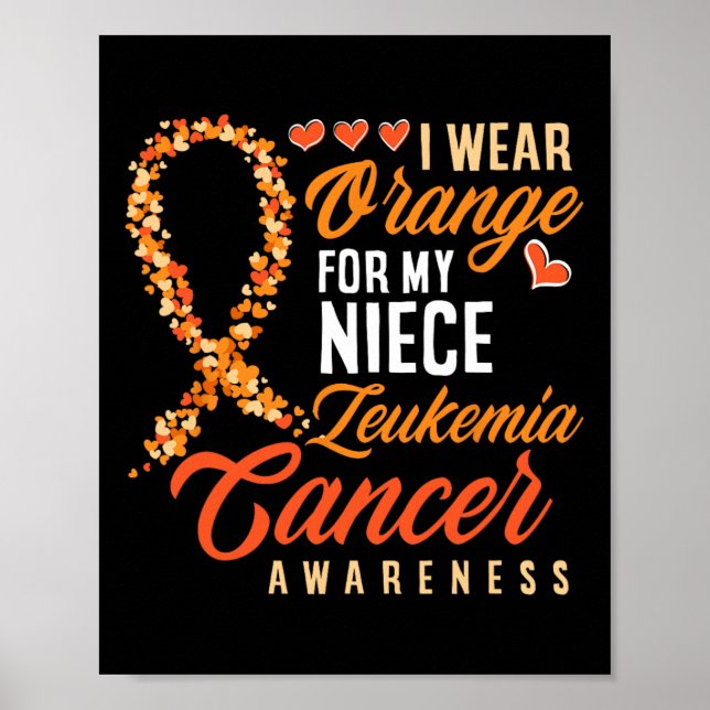 I Bära Orange för min systerdotter Leukemi Cancer  Poster (Framsidan)