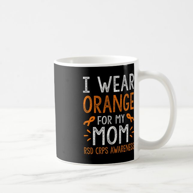 I Bära Orange för mina Mamma Warrior RSD Crps Awar Kaffemugg (Höger)