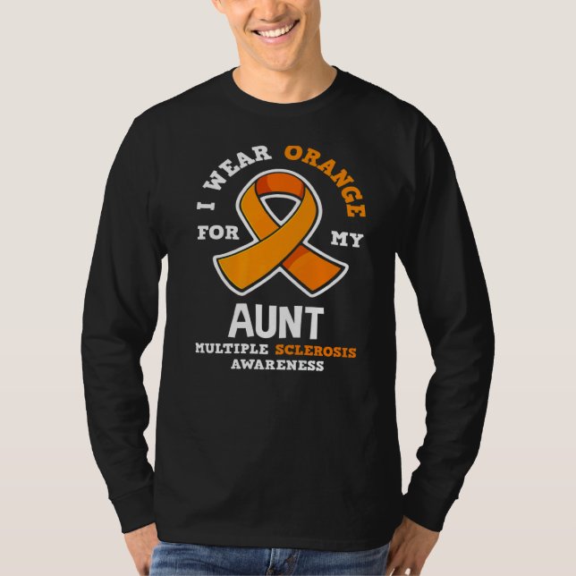 I Bära Orange för mitt Moster, Många Scelrosis Aw T Shirt (Framsida)