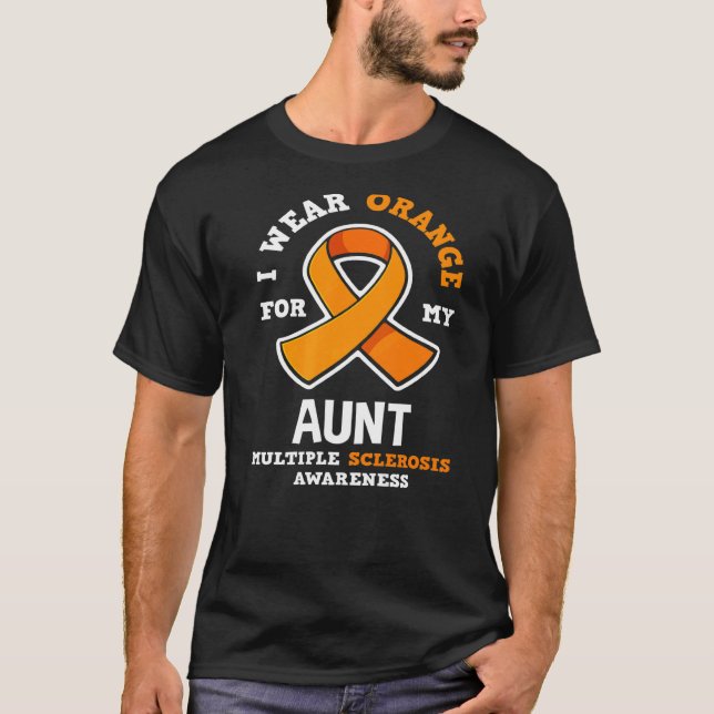 I Bära Orange för mitt Moster, Många Scelrosis Aw T Shirt (Framsida)