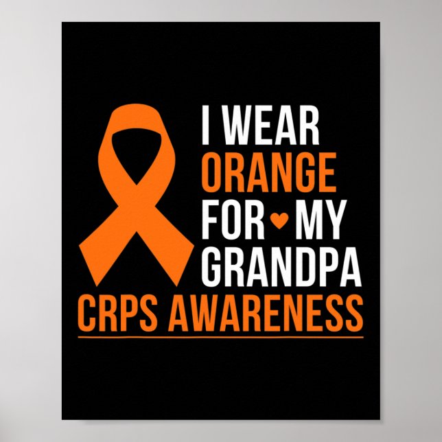 I Bära Orange för My Grandpa Rsd Crps Awareness Mo Poster (Framsidan)