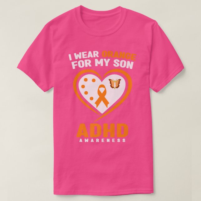 I Bära Orange för My Son ADHD Awareness Premium T Shirt (Design framsida)
