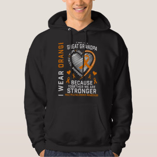 I Bära Orange för Underbar morfar Många skleros Hoodie