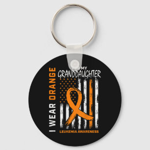 I Bära Orange Granddotter Leukemia Awareness Ame A Nyckelring