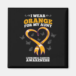 I Bära Orange Leukemi Cancer Awareness Blood Magnet