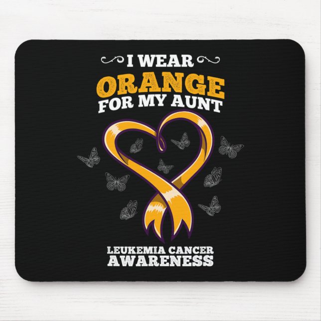 I Bära Orange Leukemi Cancer Awareness Blood Musmatta (Framsidan)
