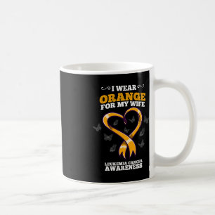 I Bära Orange Maka Leukemi Cancermedvetenhet Blod Kaffemugg