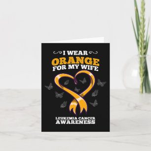 I Bära Orange Maka Leukemi Cancermedvetenhet Blod Kort