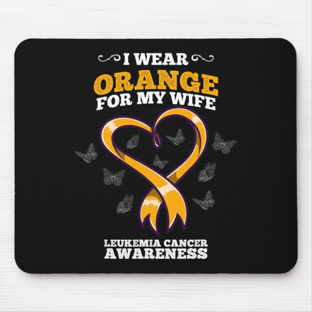 I Bära Orange Maka Leukemi Cancermedvetenhet Blod Musmatta (Framsidan)