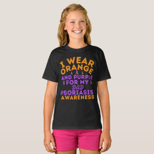 I Bära Orange och Lila för Anpassadet Pappa T Shirt