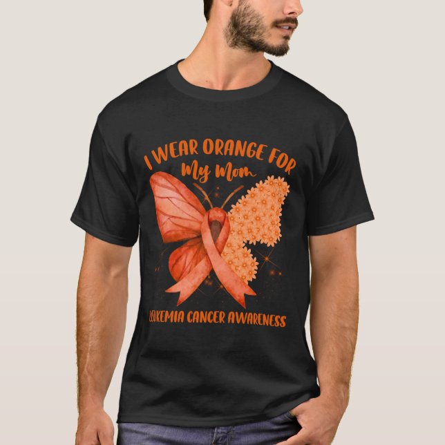 I Bära Orange Ribbon Leukemi Cancer- medvetenhet o T Shirt (Framsida)