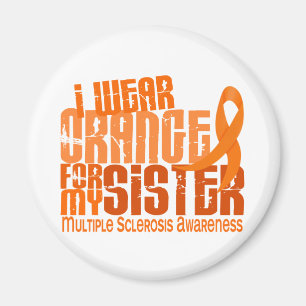 I Bära Orange Sister Många Sclerosis MS Magnet