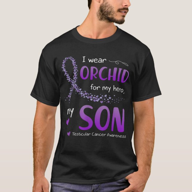 I Bära Orchid för Son Testicular Cancer Awareness T Shirt (Framsida)