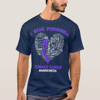I Bära Periwinkle for Stomach Cancer Awareness Fai T Shirt