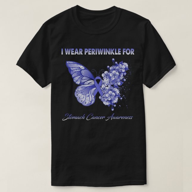 I Bära Periwinkle for stomach Cancer Awareness T Shirt (Design framsida)