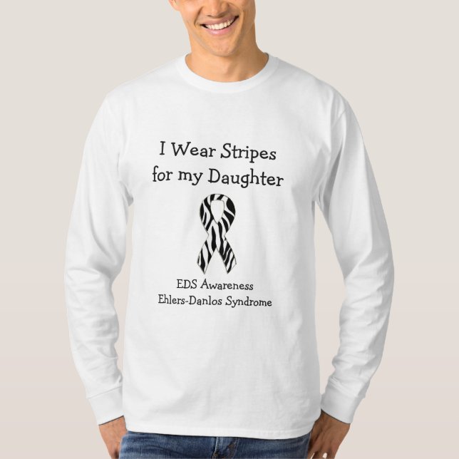 I Bära Rand för min dotter EDS Awareness Shirt T (Framsida)