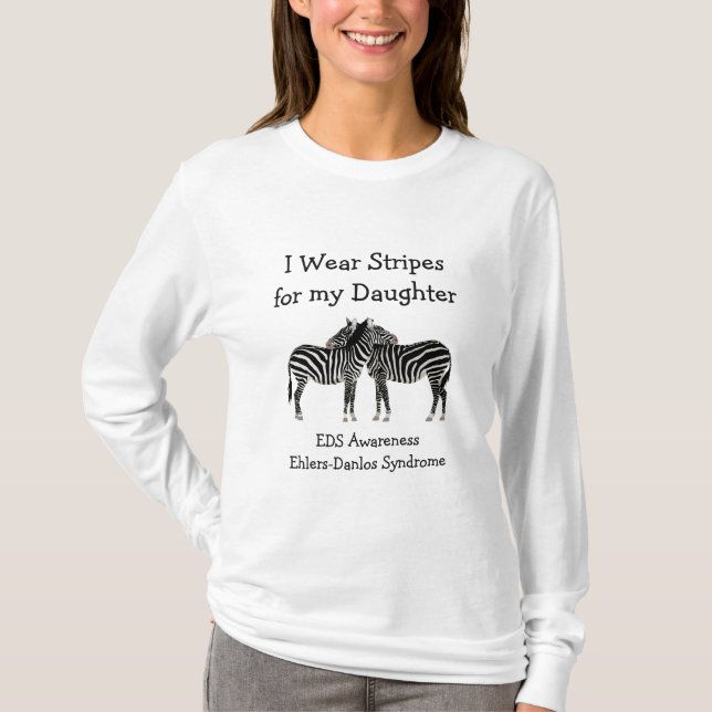 I Bära Rand för min dotter EDS Awareness Shirt Tee (Framsida)