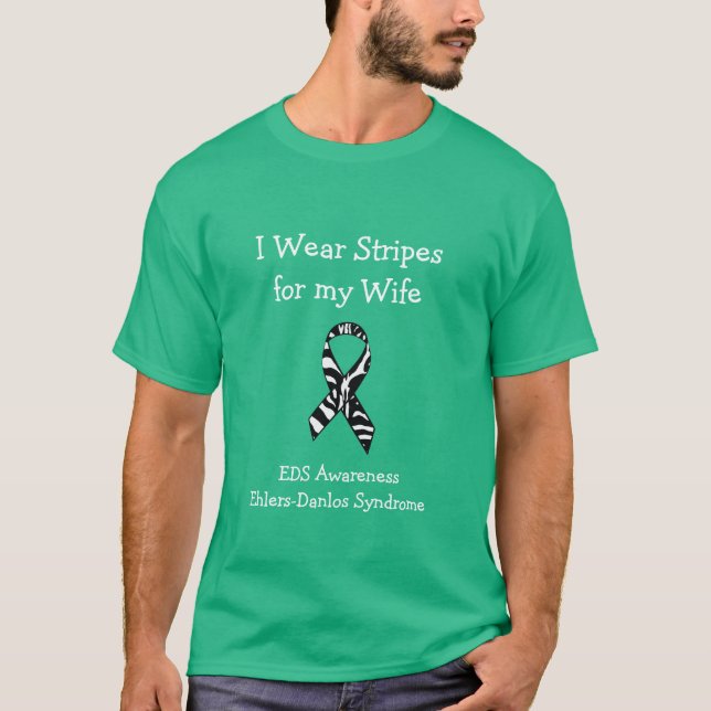 I Bära Rand för min fru EDS Awareness Shirt T-shirt (Framsida)