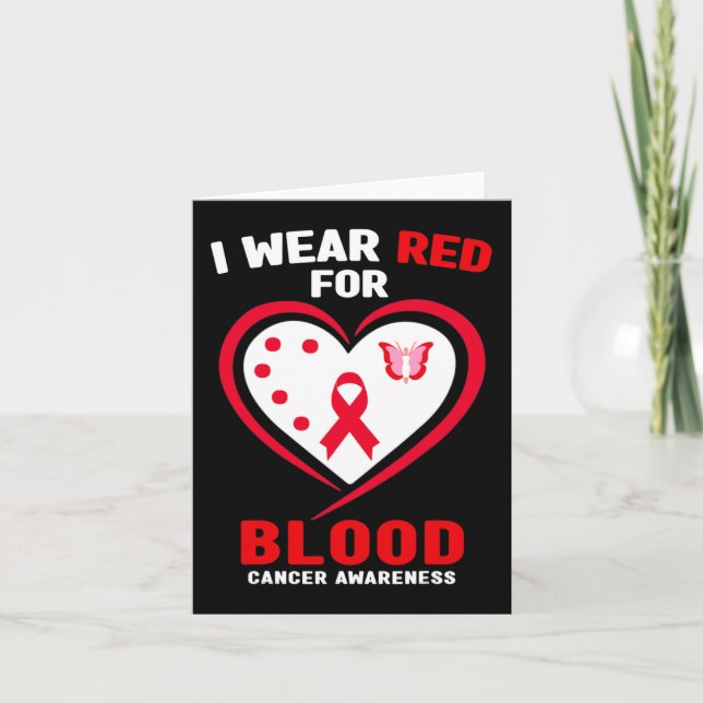 I Bära Red for Blood Cancer Awareness 3 Kort (Framsida)