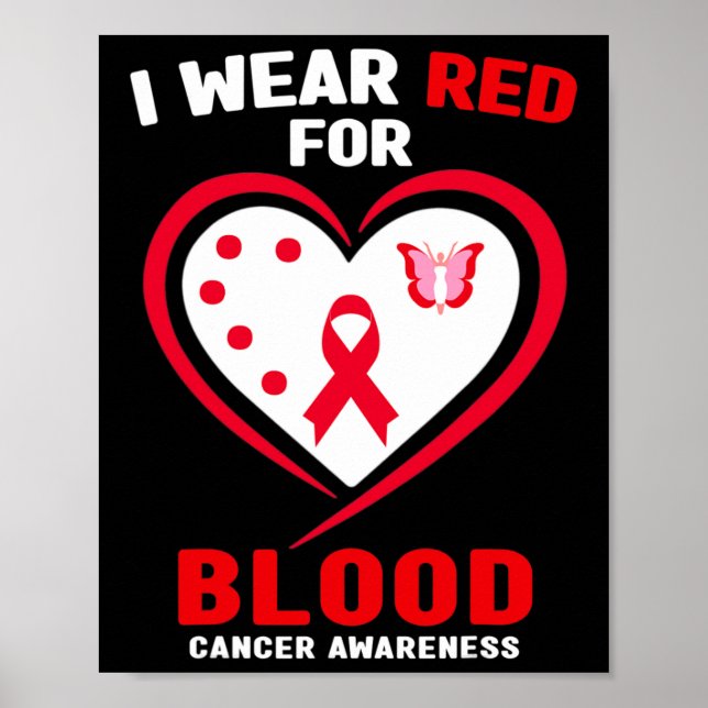I Bära Red for Blood Cancer Awareness 3 Poster (Framsidan)
