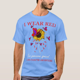I Bära Red for Blood Cancer Awareness Solros T Shirt