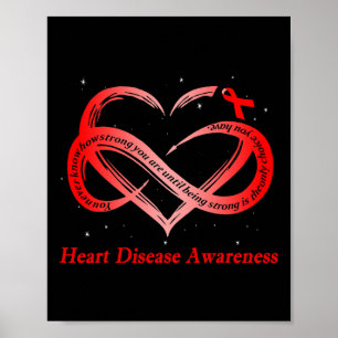I Bära Red for Heart Disease Awareness Warrior Poster
