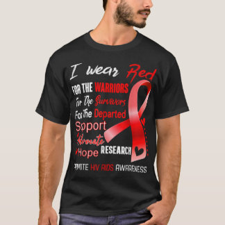I Bära Red for Hiv Aids Awareness T Shirt